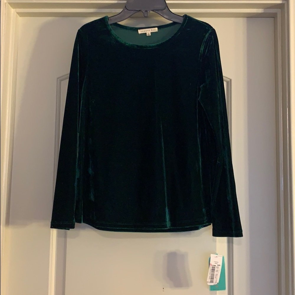 Copper key velvet shirt